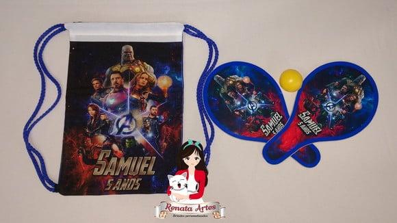 Mochila Ping Pong Personalizada Tema Vingadores Ultimato