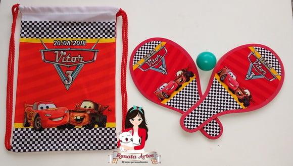 Mochila Ping Pong Tema Carros Disney
