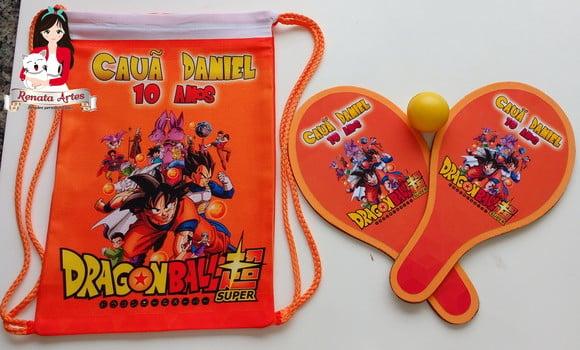 Mochila Ping Pong Tema Dragon Ball Laranja