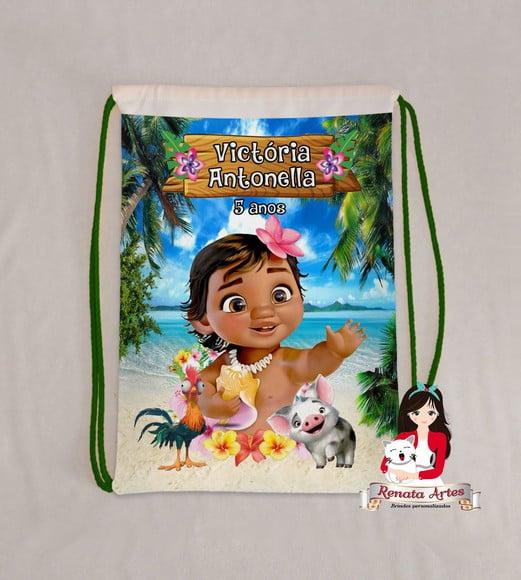 Mochilinha Personalizada Moana Baby