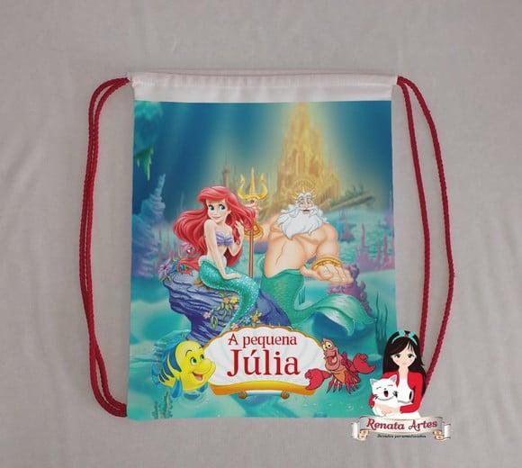 Mochilinha Pequena Sereia Ariel
