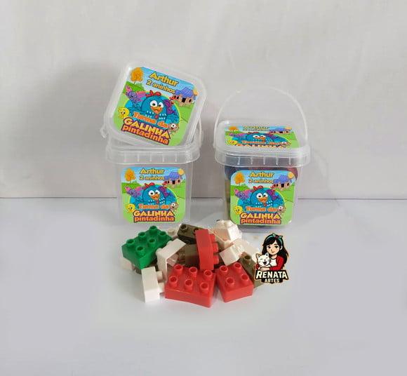 Monta Monta no Baldinho Personalizado Galinha Pintadinha