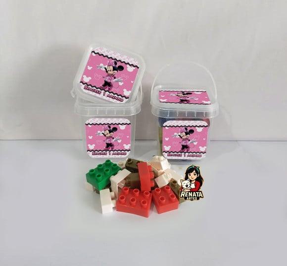 Monta Monta no Baldinho Personalizado Minnie Rosa
