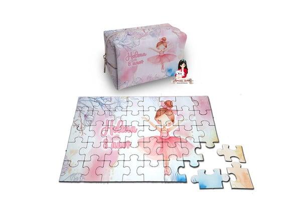 Necessaire Box com Quebra Cabeças Bailarina