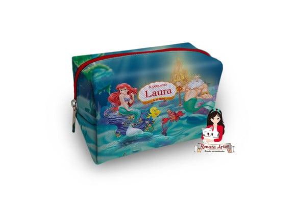 Necessaire Box Personalizado a Pequena Sereia Ariel