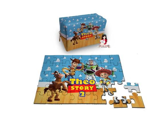 Necessaire Box com Quebra Cabeças Toy Story