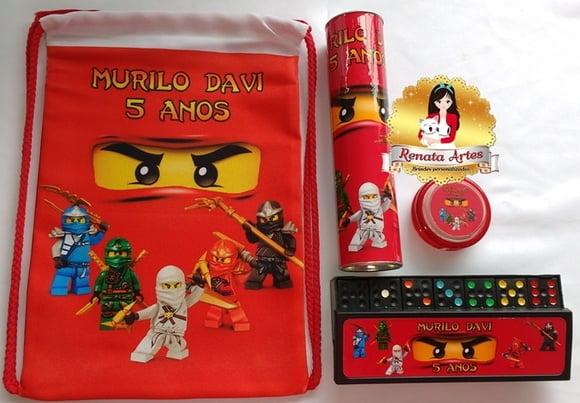 Ninjago - Kit Jogos na Mochila Ninjago Vermelho