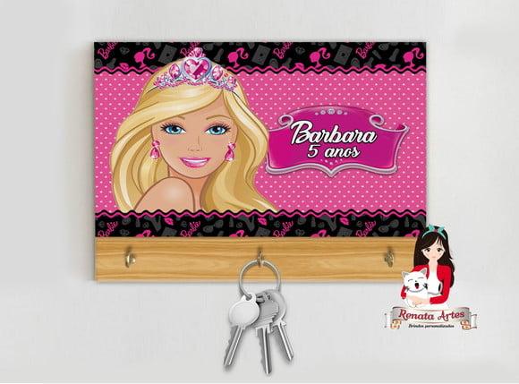 Porta Chaves Personalizado Barbie Nova