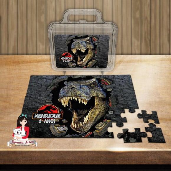 Quebra Cabeça Personalizado na Maleta Dinossauro