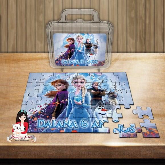 Quebra Cabeça Personalizado na Maleta Frozen 2