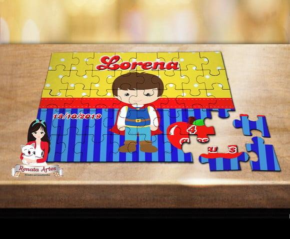 Quebra Cabeça Personalizado Príncipe Branca de Neve