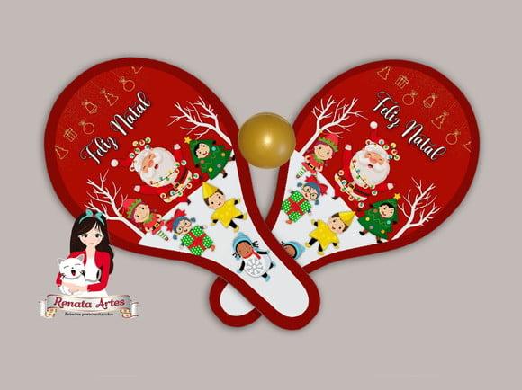 Raquetes de Ping Pong Personalizada Tema Natal Novo