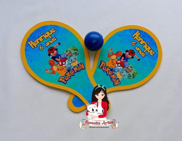 Raquetes de Ping Pong Personalizada Tema Pokemon