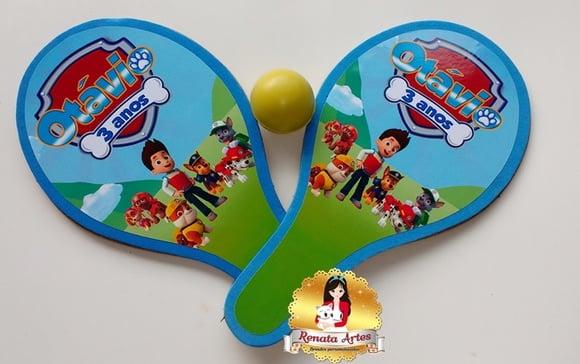 Raquetes de Ping Pong Personalizadas Tema Patrulha Canina