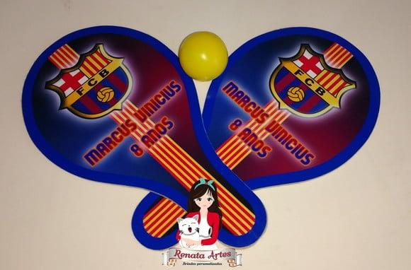 Raquetes de Ping Pong Personalizadas Tema Futebol Barcelona