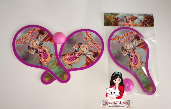 Raquetes de Ping Pong Personalizadas Tema Rapunzel