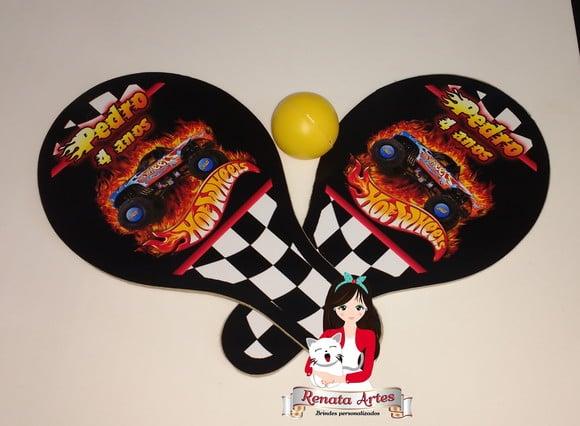 Raquetes de Ping Pong Tema Hot Wheels Monster Truck