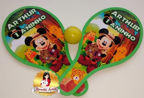 Raquetes de Ping Pong Tema Mickey Safari