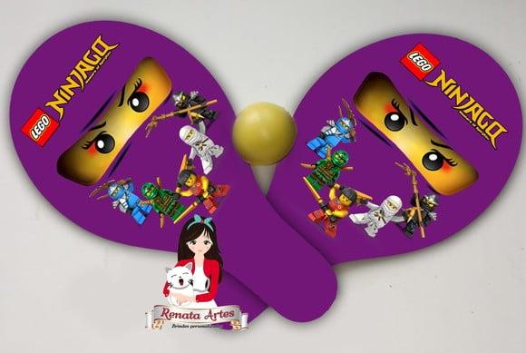 Raquetes de Ping Pong Tema Ninjago Nya
