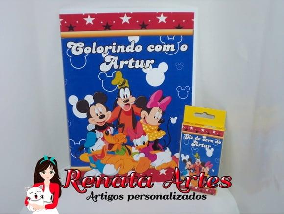 Revista de Colorir com Giz Turma do Mickey