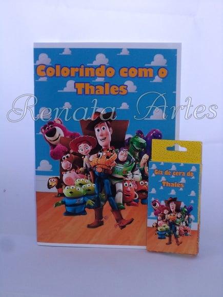 Revista para Colorir com Giz Toy Story