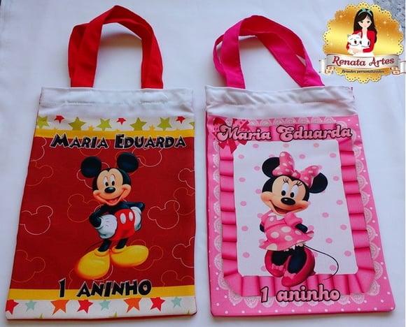 Sacola Ecobag Mickey e Minnie