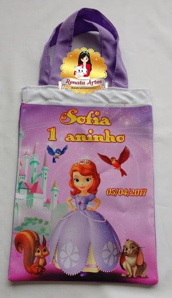 Sacola Ecobag Personalizada Princesinha Sofia