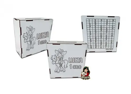 Cofrinho Personalizado Fazendinha Menina Lembrancinha