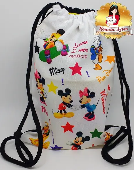 Mochila de Tecido Mickey e Sua Turma 2