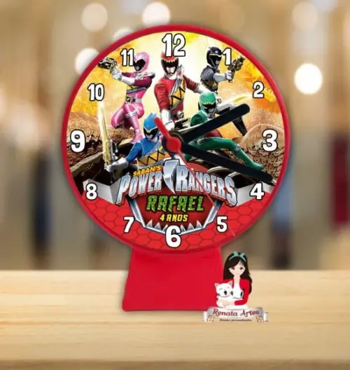 Relógio de Mesa Power Rangers | Vitrine Artesanou