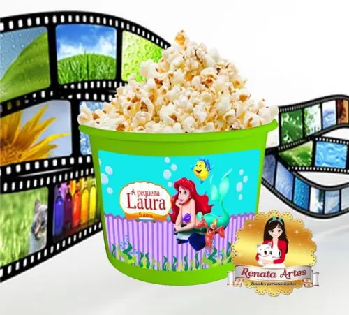 Balde de pipoca Ariel