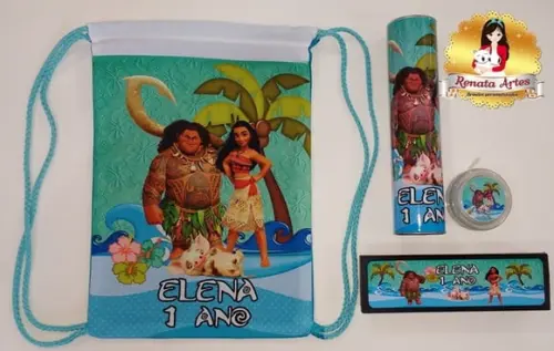 Moana - Kit Jogos Personalizados na Mochila