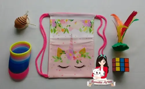 Mochila Brinquedos Retrô Tema Unicórnio