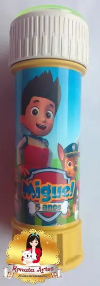 Patrulha Canina - Bolhas de Sabão Personalizada