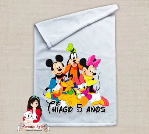 Toalhinha Personalizada Turma do Mickey