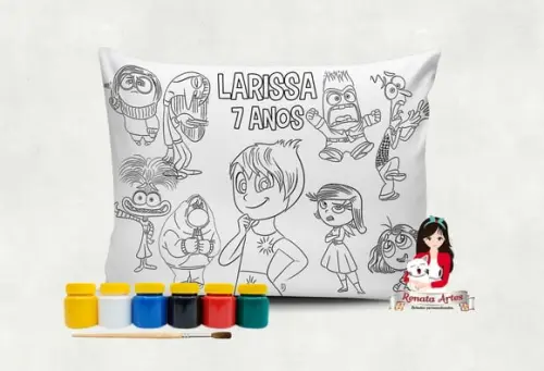 Almofada com Tinta para Colorir Divertidamente