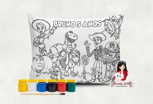 Almofada com Tinta para Colorir Toy Story