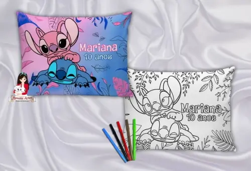 Almofada com Verso Pinte e Lave Stitch