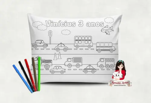 Almofada Pinte e Lave Carrinhos