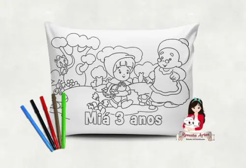 Almofada Pinte e Lave Chapéuzinho Vermelho