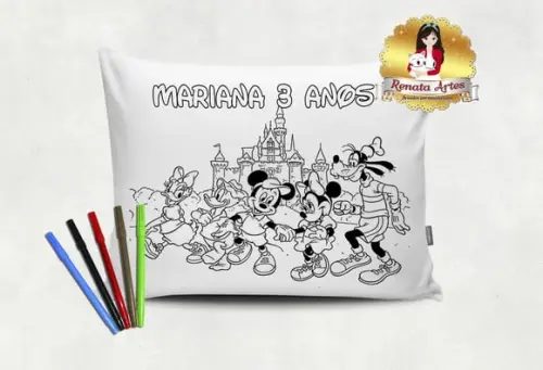 Almofada Pinte e Lave Mickey