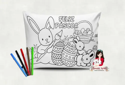 Almofada Pinte e Lave Páscoa 2