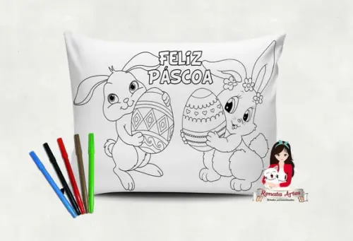 Almofada Pinte e Lave Páscoa