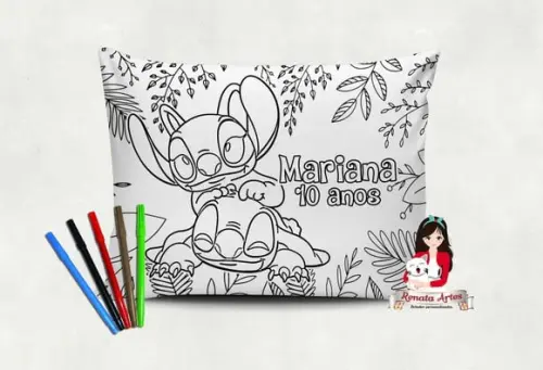 Almofada Pinte e Lave Stitch