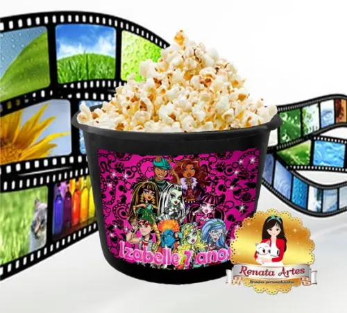 Balde de pipoca Monster High
