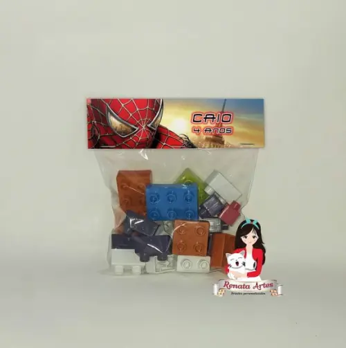 Bloco de Montar Personalizado Homem Aranha
