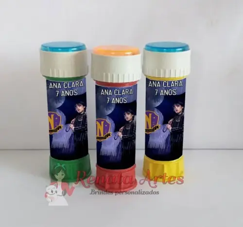 Bolhas de Sabão Personalizada Wandinha