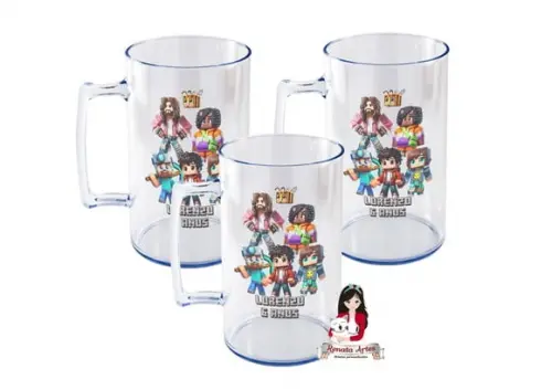 Caneca Acrílica 500ml Minecraft Filme