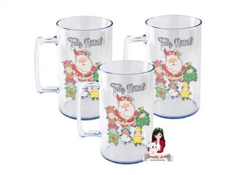Caneca Acrílica 500ml Natal Novo