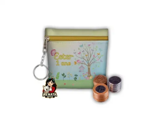 Chaveiro Porta Moedas Personalizado Jardim